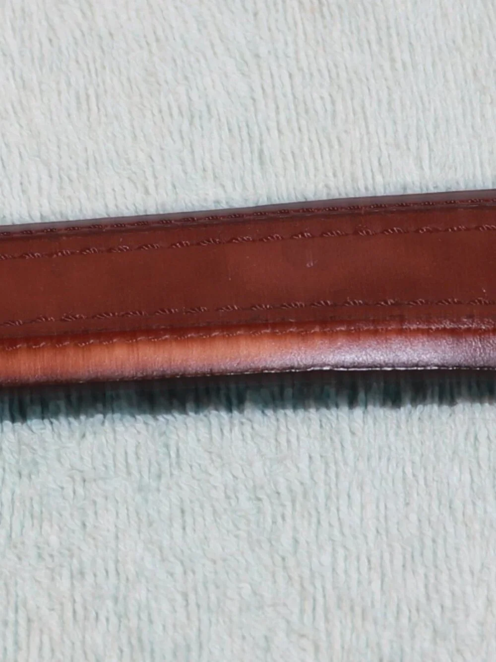 NWOT COLUMBIA Two-Tone Brown Leather Belt w/ Silver Tone Buckle Men’s 36